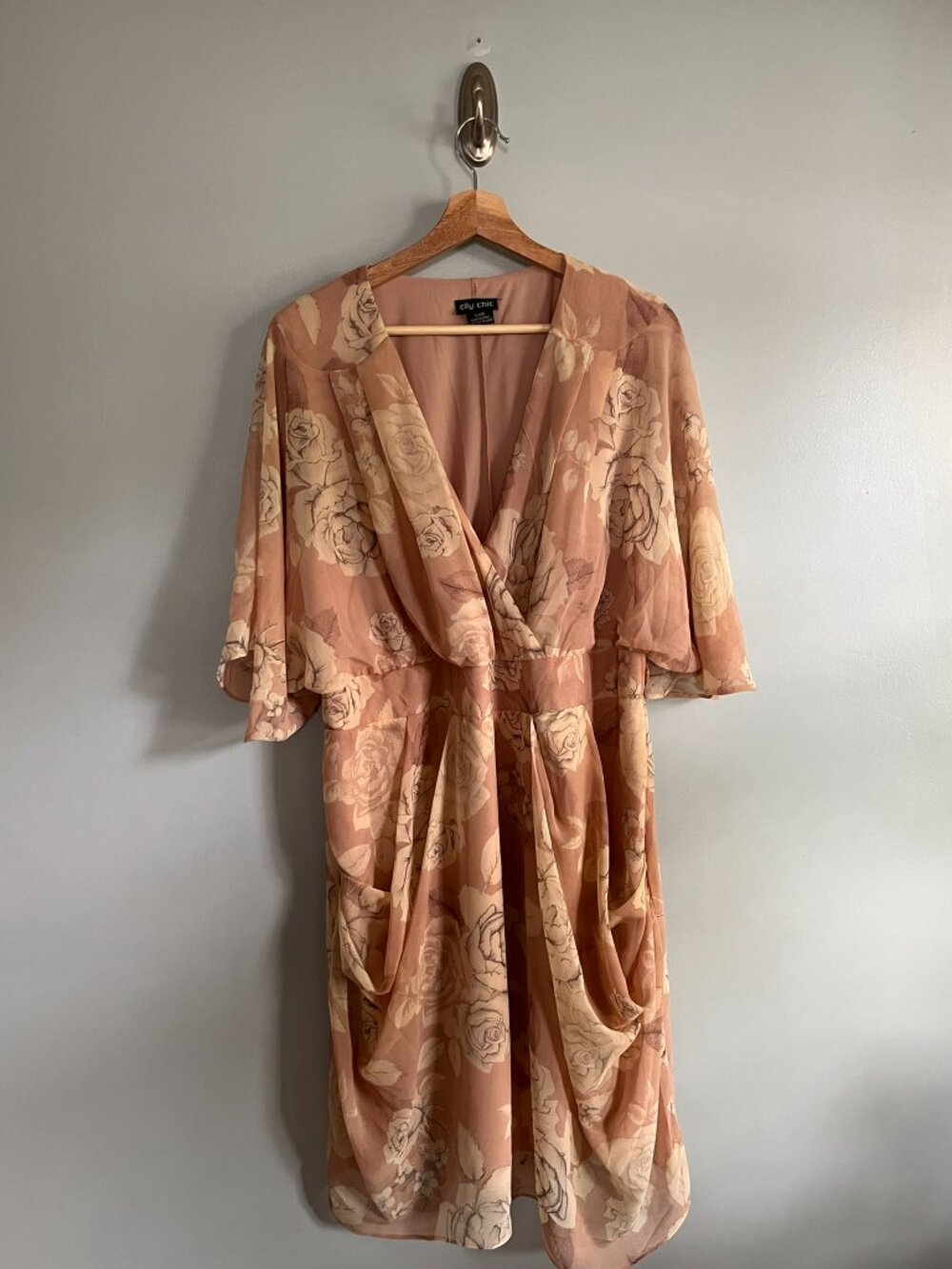 Structured Pink Floral Dress